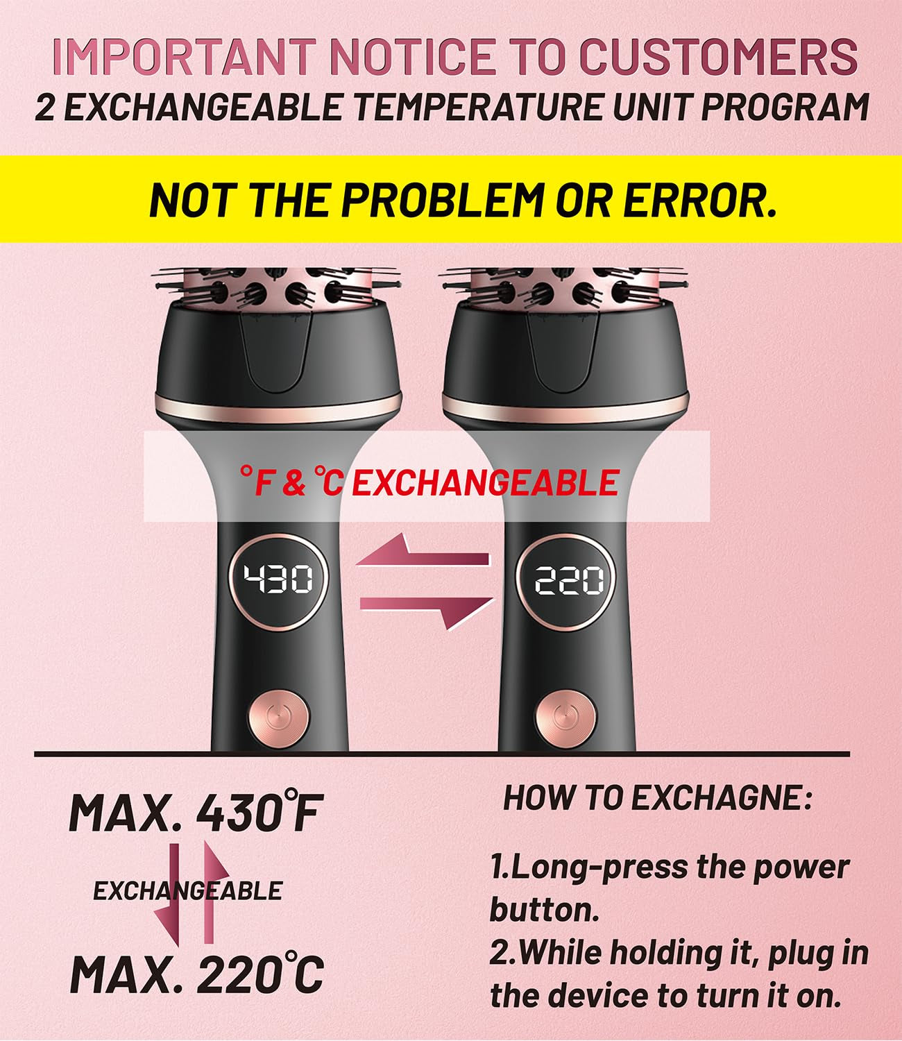 Thermal Hair Brush for Blowout Look, 1.5 Inch Heated round Brush for Natural Curl,Ionic Curling Iron Wand with Dual Voltage, Volumizing Smoothing Hot round Brush, Black